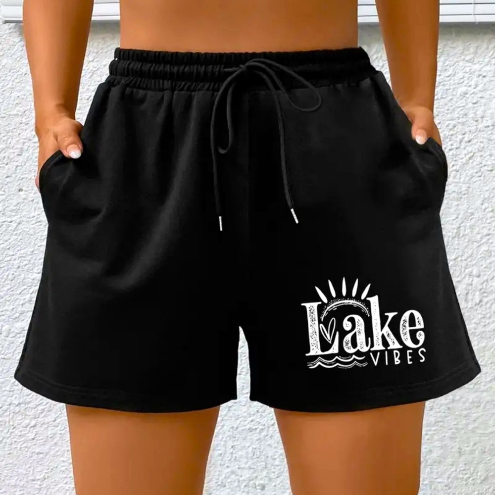 Lake Vibes Women’s Fashion Activewear Shorts- NWT